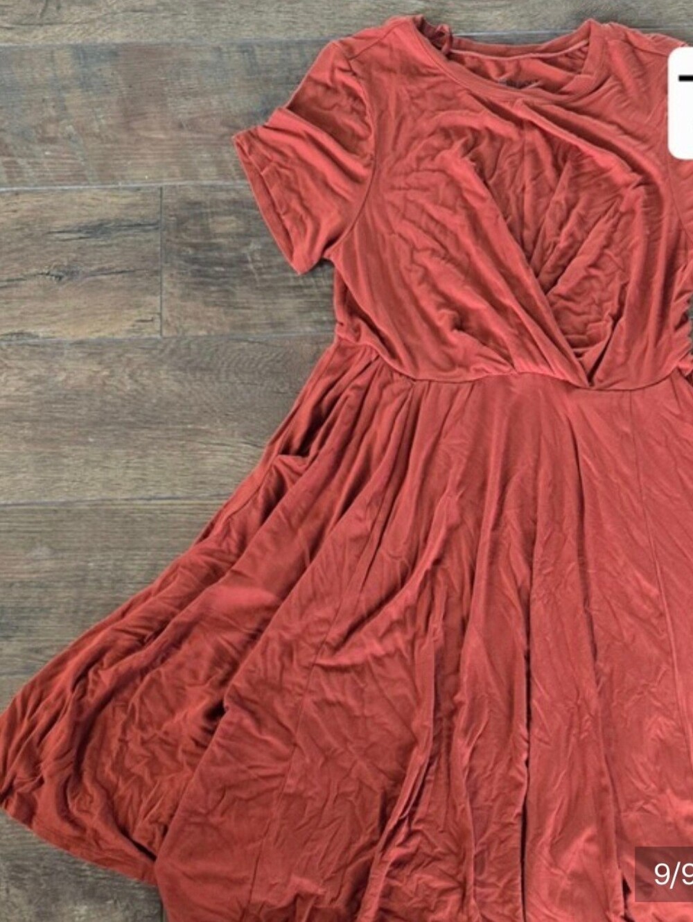 torrid Rust-Red Short Sleeve Wrap Dress